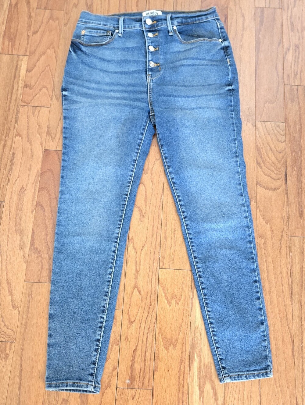 Denizen from Levi's High-Rise Skinny Jeans - Medium Wash Blue